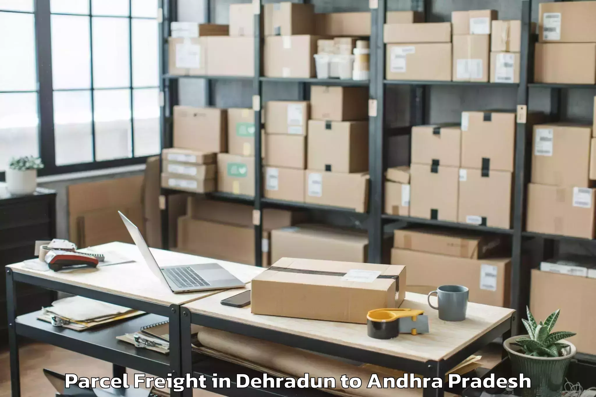 Top Dehradun to Gangavaram Parcel Freight Available